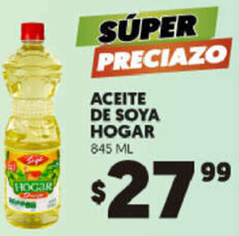 Aceite de Soya Hogar 845ml