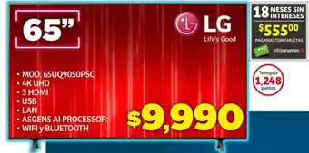 Soriana Híper LG SMART TV 65" oferta