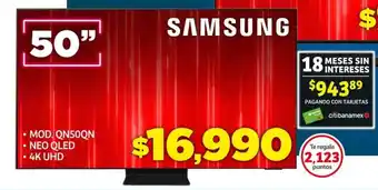 Soriana Híper SAMSUNG SMART TV 50" oferta