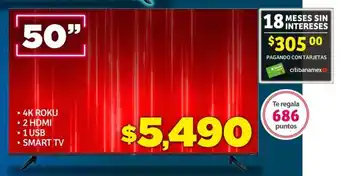 Soriana Híper JVC SMART TV 50" oferta