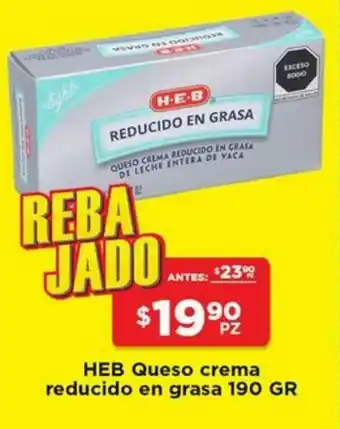 HEB HEB Queso Crema Reducido en grasa 190gr oferta