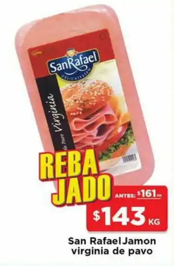 HEB San Rafael Jamon Virginade pavo oferta
