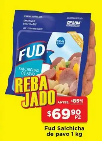 HEB Fud Salsicha de pavo 1kg oferta