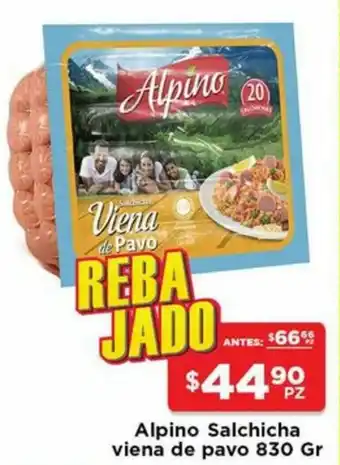 Alpino Salsicha Viena de Pavo 830gr