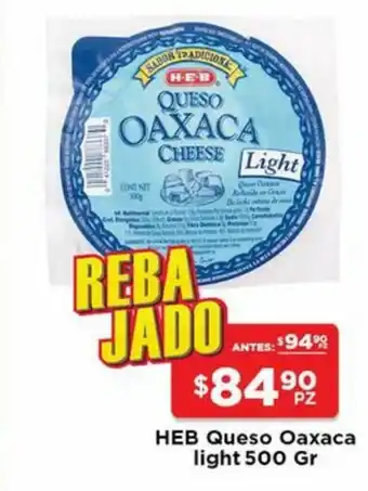 HEB Queso Oaxaca Light 500gr