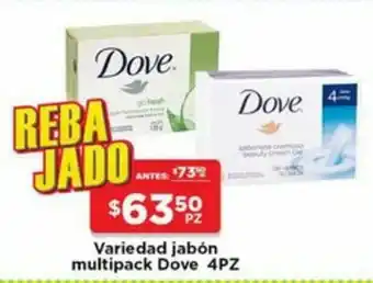 HEB Dove Variedad Jabón Multipack 4pz oferta