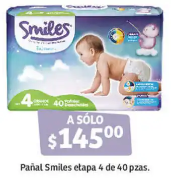 Soriana Híper Pañal Smiles Etapa 34 de 40 Pzas oferta