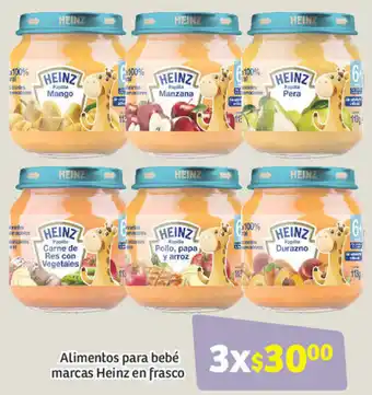 Soriana Híper Alimentos para Bebé Marcas Heinz en Frasco oferta