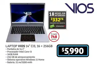 LAPTOP VIOS 14" C13, 16 + 256GB