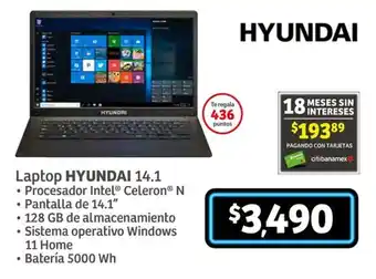 Soriana Híper Laptop HYUNDAI 14.1 oferta