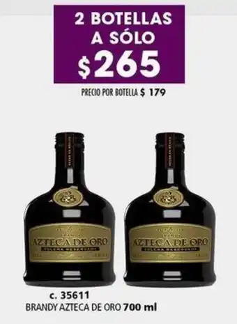 BRANDY AZTECA DE ORO 700 ml x 2 botellas