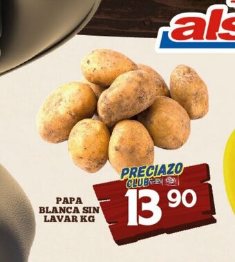 Alsuper Papa Blanca Sin lavar Kg oferta