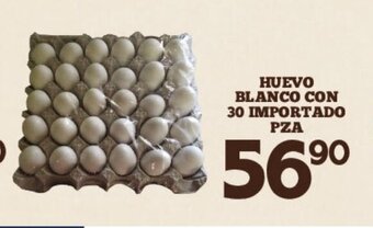 Alsuper Huevo Blanco Con 30 Importado pza oferta