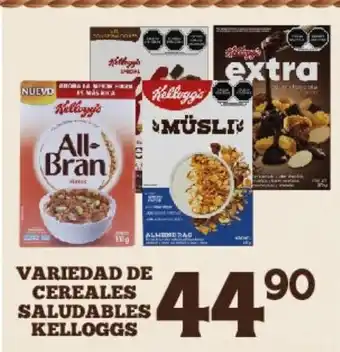 Variedad de Cereales Saludables kelloggs