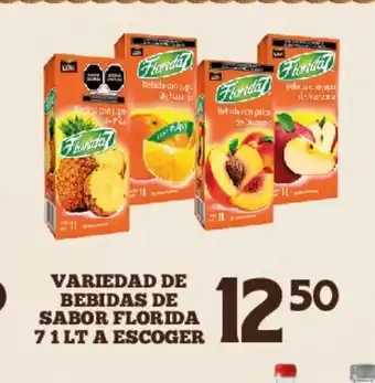 Alsuper Variedad de Bebidas de Sabor Florida 7 1lt A escoger oferta