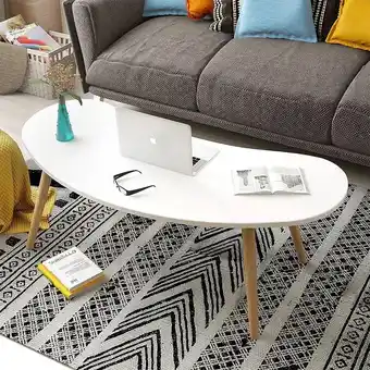 Mercado Libre Mesa De Centro Moderna Minimalista Bossa Hilda Blanca Sala Color Blanco oferta