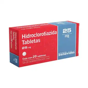 Farmacias Benavides 25 mg Hidroclorotiazida oferta