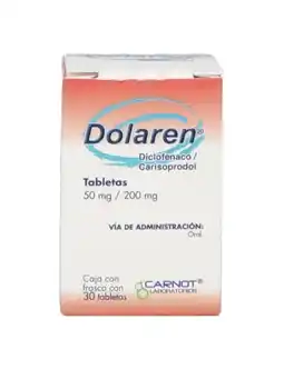 Farmacias Benavides 200 mg / 50 mg Carisoprodol + Diclofenaco oferta