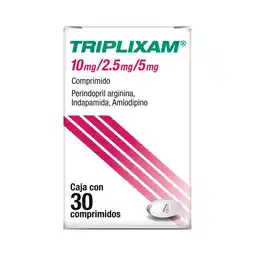 Farmacias Benavides 10 mg / 2.5 mg / 5 mg Perindopril Arginina + Indapamida + Amlodipino oferta