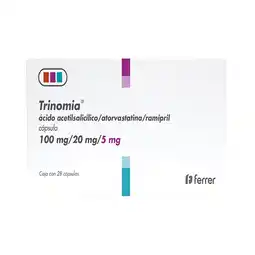 Farmacias Benavides 100 mg / 20 mg / 5 mg Acido Acetilsalicílico + Atorvastatina + Ramipril oferta