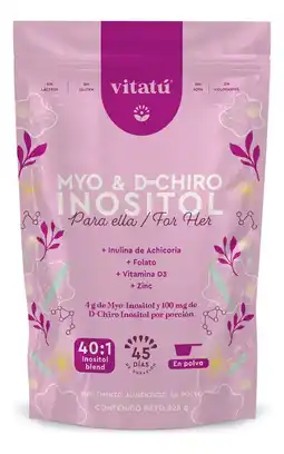 Mercado Libre Suplemento en polvo Vitatú Suplemento Alimenticio Vitatu Myo Y D-chiro Inositol sabor n/a en paquete de 225g oferta