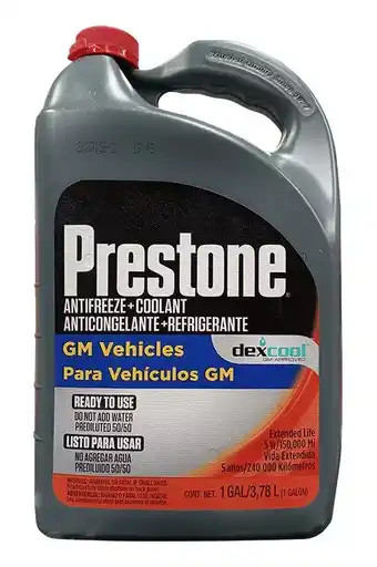 Mercado Libre Anticongelante Prestone Naranja Galón (3.78l) Dexcool Gm oferta