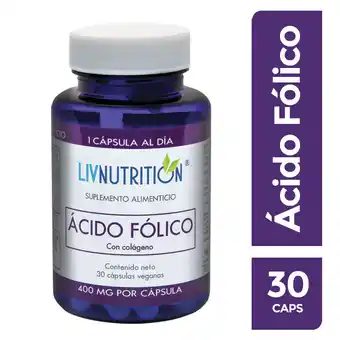 Farmacia San Pablo Livnutrition Suplemento Alimenticio De Ácido Fólico con Colágeno oferta