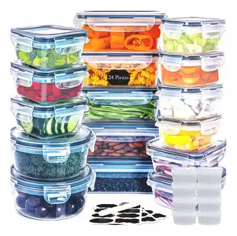 Mercado Libre Contenedores Para Alimentos Recipientes Herméticos 24pzs oferta
