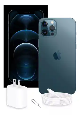 Mercado Libre Apple iPhone 12 Pro Max 128 Gb Azul Pacifico Con Caja Original oferta