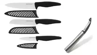 Mercado Libre Set Cuchillos De Cerámica Vasconia Regal Y Pelador Color Negro oferta