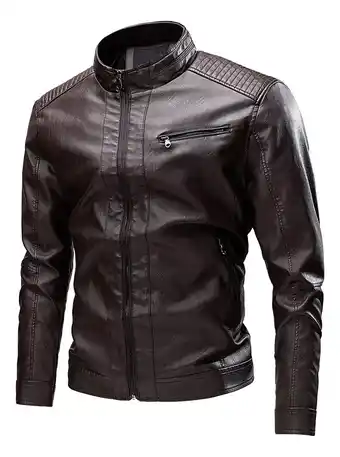 Mercado Libre Chamarra Motociclista De Cuero Para Hombre Slim Rompevientos oferta