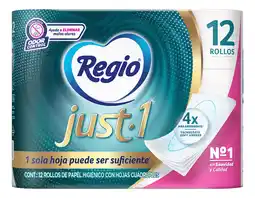 Mercado Libre Papel Higiénico Regio Just -1 Centro Ultra Suave 12 Rollos oferta