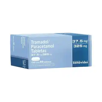 Farmacias Benavides 37.5 mg / 325 mg Paracetamol + Tramadol oferta