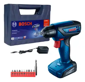Mercado Libre Taladro atornillador inalámbrico de 6mm Bosch GSR 1000 12V + accesorio con maletín de transporte oferta