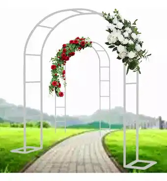 Mercado Libre Arco De Boda Jardín Plantas Decor 20 Poste,9 Soporte,2 Bases oferta