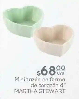 Fresko Mini tazón en forma de corazón 4" MARTHA STEWART oferta