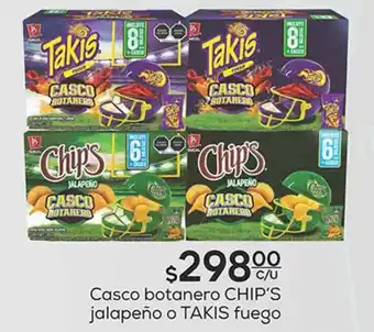 Casco botanero CHIP'S jalapeño o TAKIS fuego