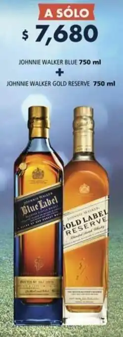 JOHNNIE WALKER BLUE 750 ml + JOHNNIE WALKER GOLD RESERVE 750 ml