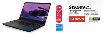 Office Depot Lenovo Laptop gamer IdeaPad 3 oferta