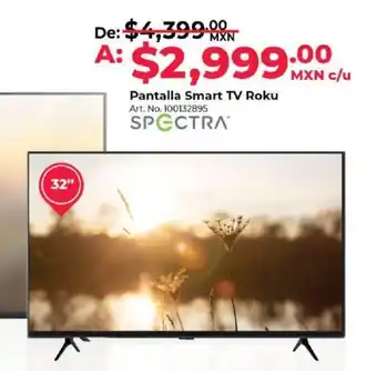Office Depot SPECTRA Pantalla Smart TV Roku oferta