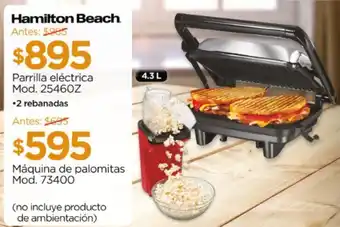 Hamilton Beach Parrilla eléctrica Mod. 25460Z