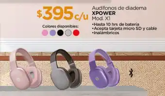 Chedraui Audífonos de diadema XPOWER Mod. X1 oferta