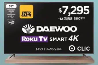 Chedraui DAEWOO ROKU TV SMART 4K oferta