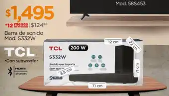 Chedraui TCL Barra de sonido Mod. S332W oferta