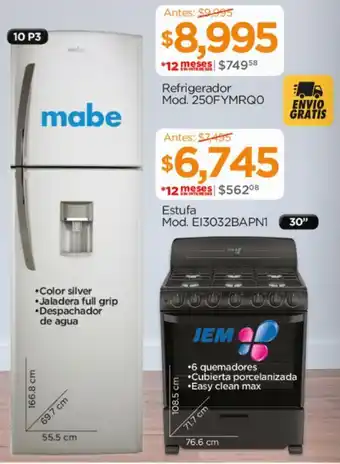Chedraui mabe Refrigerador Mod. 250FYMRQO oferta