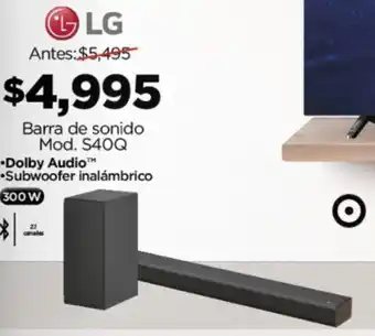 Chedraui LG Barra de sonido Mod. S40Q oferta