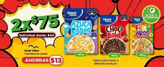 Bodega Aurrerá Great Value Variedad de cerealx 2 oferta