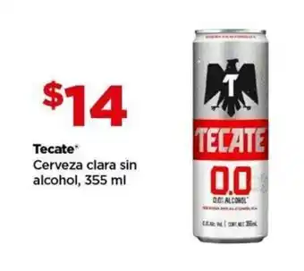 Bodega Aurrerá Tecate Cerveza clara sin alcohol, 355 ml oferta