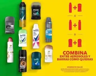 Bodega Aurrerá COMBINA ENTRE AEROSOLES Y BARRAS COMO QUIERAS x 2 oferta