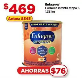 Bodega Aurrerá Enfagrow Fórmula infantil etapa 3 1.35 kg oferta